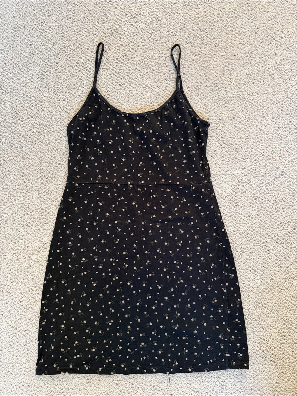 Brandy Melville Black Floral Cami Dress